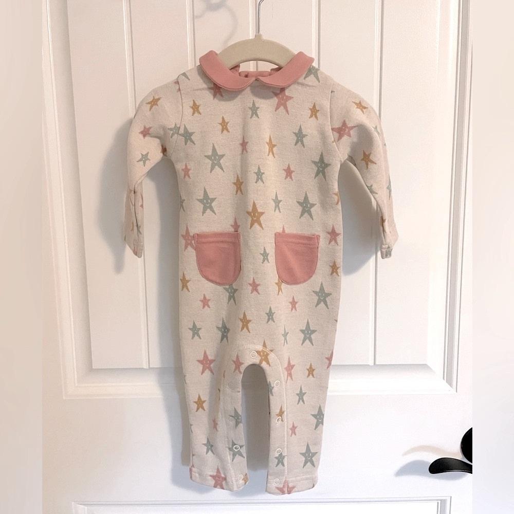 Viverano Stars Peter Pan Jacquard Baby Jumpsuit